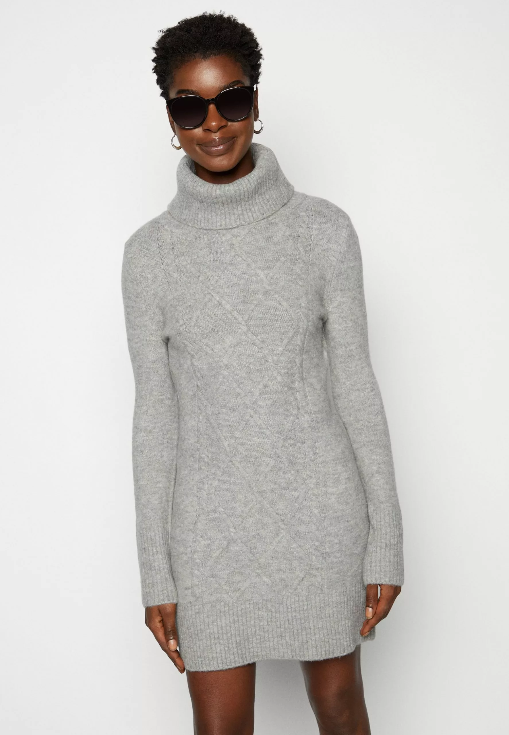 Anna Field Rollkragen Mini Strickkleid - Robe Fourreau - Grey 6 Anna Field Rollkragen Mini Strickkleid - Robe Fourreau - Grey – Image 4