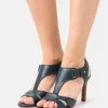 Anna Field Leather - Sandales À Talons Hauts - Dark Blue