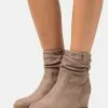 Anna Field Winter Boot - Bottines Compensées - Taupe