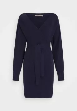 Anna Field Wrap V Ausschnitt Mini Strickkleid Mit Gürtel - Robe Fourreau - Dark Blue -Anna Field Soldes 1d7c577ba881440b83d34cee1185bf25