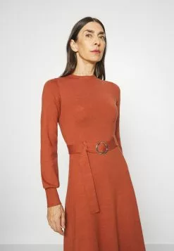 Anna Field Crew Ausschnitt Midi Strickkleid Mit Gürtel - Robe Pull - Brown -Anna Field Soldes 2202e94d283d4ab183af628670f23c93