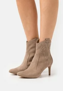 Anna Field Bottines À Talons Hauts - Taupe