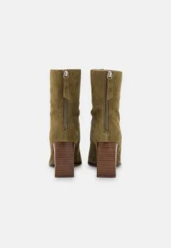 Anna Field Leather - Bottines - Khaki -Anna Field Soldes 6f36b61b6fb34eaaa0c12c77c1eae48b