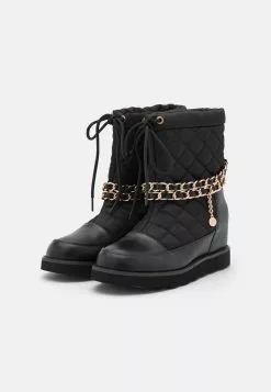 Anna Field Winter Boot - Bottines Compensées - Black -Anna Field Soldes 7ff623f25111497fa44335462263a7df