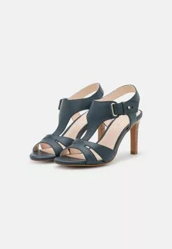 Anna Field Leather - Sandales À Talons Hauts - Dark Blue -Anna Field Soldes a9582f6baea1486b935832972639e771