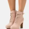 Bottines À Lacets - Light Pink