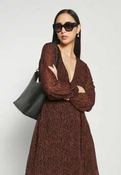 Anna Field Robe De Jour - Black/Beige -Anna Field Soldes dd89bc0f17c241238111df78d5c362ec