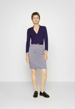 Anna Field Robe Fourreau - Dark Blue/White