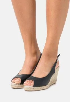 Anna Field Leather - Sandales Compensées - Dark Blue