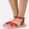 Anna Field Leather - Sandales À Plateforme - Red