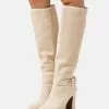 Anna Field Leather - Bottes À Talons Hauts - Beige